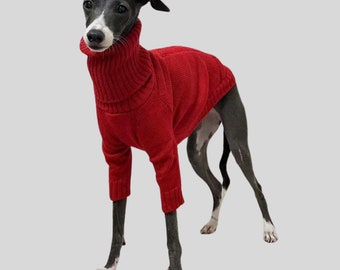 Red Whippet Turtleneck Jumper