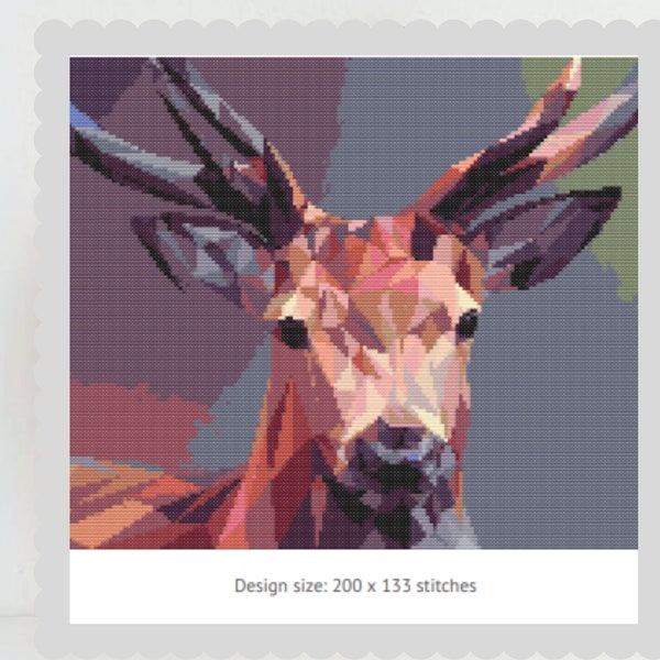 Deer Cross Stitch Pattern - Deer Cross Stitch - Cross Stitch Pattern - Simple Cross Stitch - Beginner Pattern - Embroidery Pattern - Deer