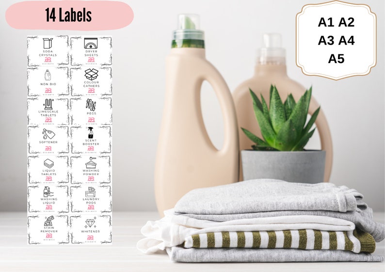 Laundry Labels Pure Label Collection - Etsy