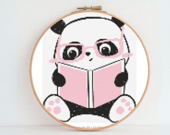 Panda Cross Stitch Pattern - Panda Cross Stitch - Cross Stitch Pattern -Simple Cross Stitch -Beginner Pattern - Embroidery Pattern - Panda