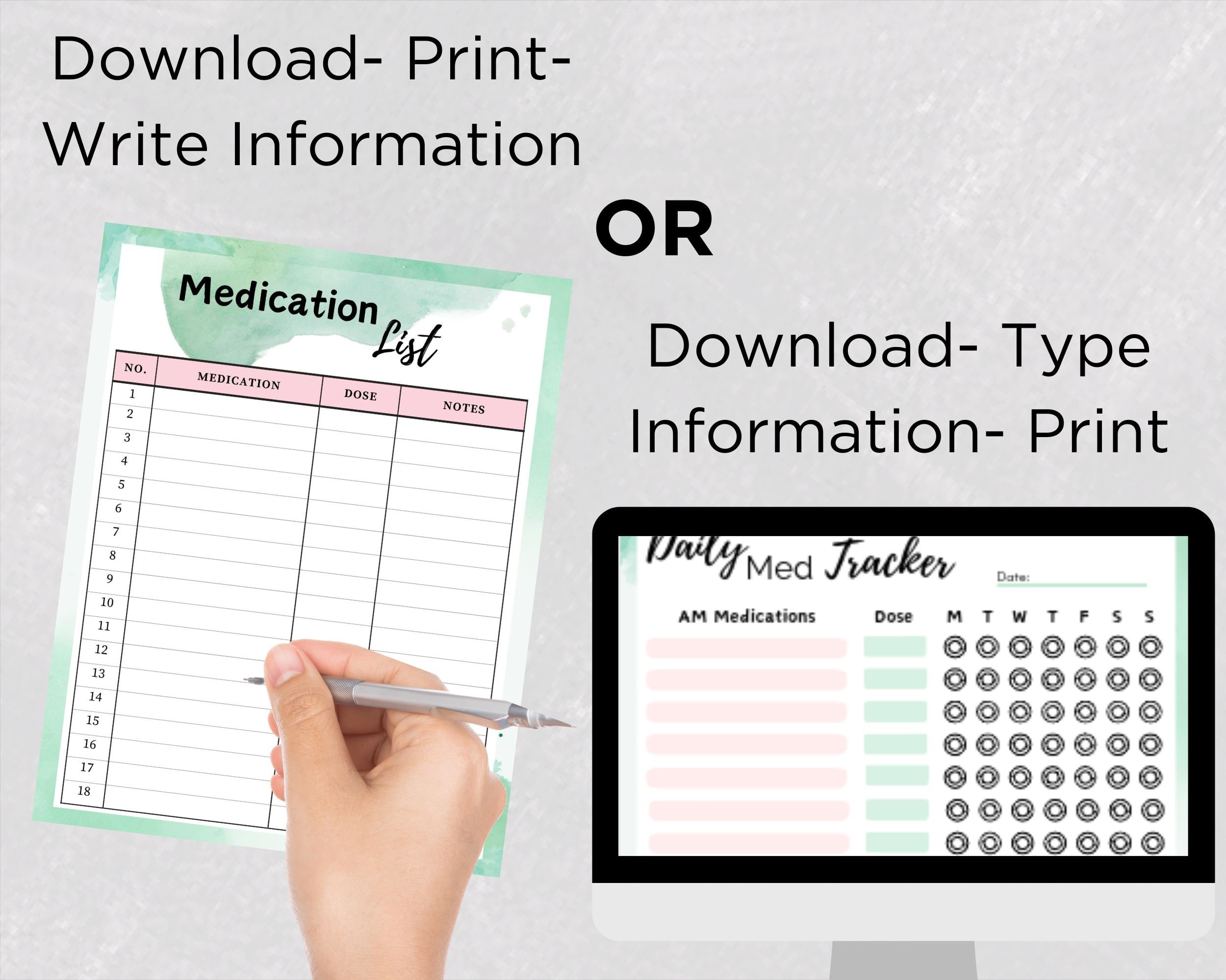 Medical Binder Printable, Chronic Illness Medical Planner, Fillable PDF ...