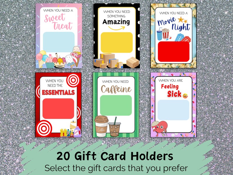 Printable Birthday Gift Card Book, Birthday Present, Gift Card Holder ...