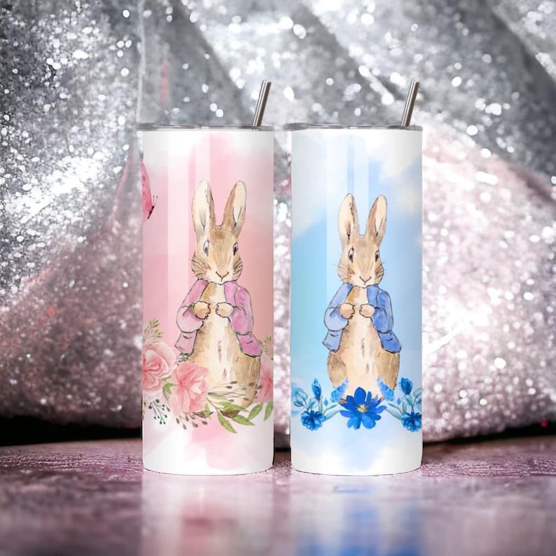 Peter Rabbit and Flopsy Tumblers © BluBearrr | etsy.com 