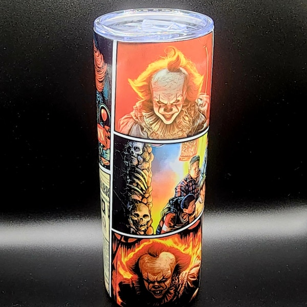 20oz Stainless Steel Tumbler Killer Clown It Sewer Clown The Losers Club Horror Movie Scary Movie