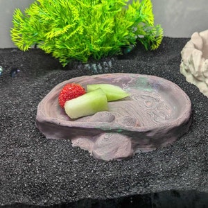 Reptile Food & Water Bowl | Non-Toxic, Durable Dish for Geckos, Turtles, Bearded Dragons, Snakes, Frogs, Terrarium Decor.