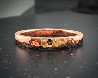 Pure 100% Copper Ring Hammered, USA Made - Etsy