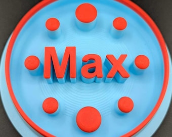 Personalized Slow Feeder Dog Bowl: Custom 3D Printed Pet Bowl