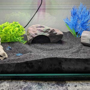Reptile Bask N Hide rock cave, Terrarium Decoration Rock for lizard, snake, spider, bug, frog, Ideal Hideout and Sunbathing Spot