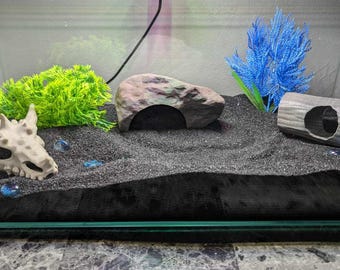 Reptile Basking Rock Cave: Terrarium Hideout for Lizards, Snakes