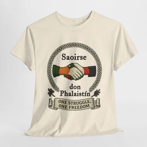 Saoirse don Phalaistín Top, Irish Solidarity For Palestine Shirt, Ireland Supports a Free Palestine Tshirt, Stand With Gaza