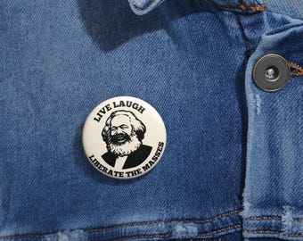 Badge Karl Marx socialiste drôle
