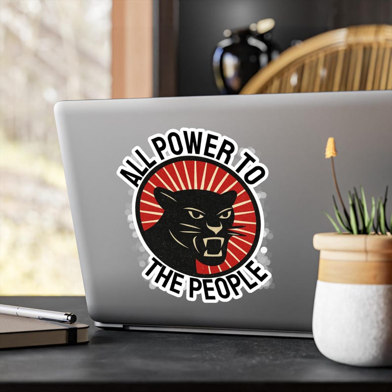 Adesivo in vinile "Tutto il potere al popolo" del Black Panther Party 8" x 10"