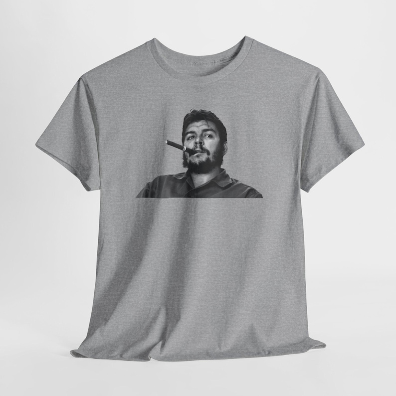 Che Guevara Leftist Tshirt, Anti Imperialist Tee, Socialism Top Sport Grey