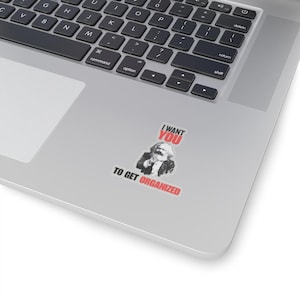 Karl Marx Kiss-Cut Sticker | Leftist Humor | Socialist Activis Organizer Sticker | Political Laptop Decal