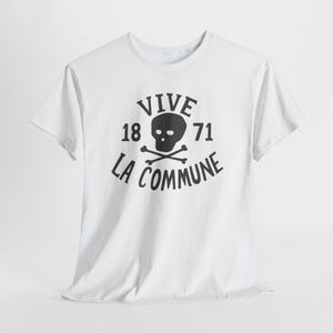 Paris Commune Historical Leftist T-Shirt, Vintage Socialist Propaganda Shirt, Retro Revolutionary Progressive Tee White