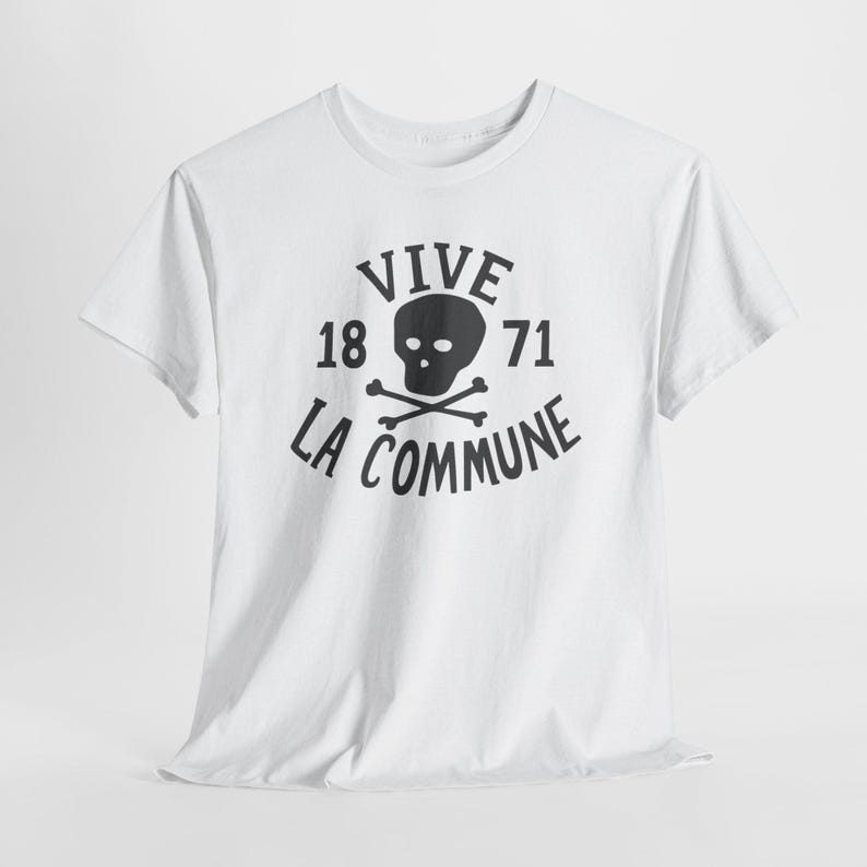 Paris Commune Historical Leftist T-Shirt, Vintage Socialist Propaganda Shirt, Retro Revolutionary Progressive Tee White
