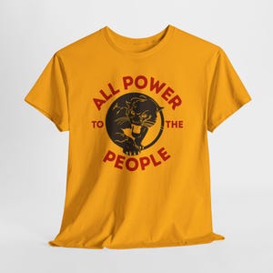 Black Panther Party Social Justice Shirt Gold