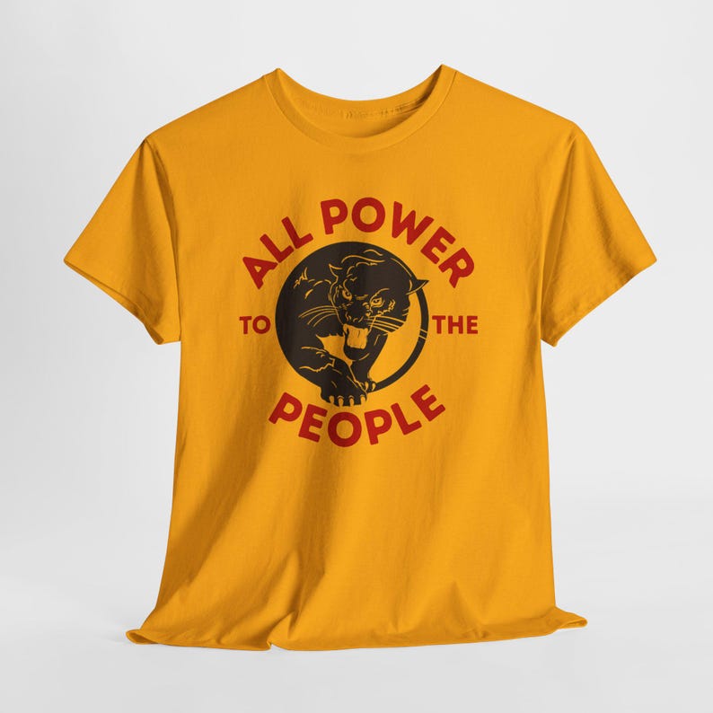 Black Panther Party Social Justice Shirt Gold
