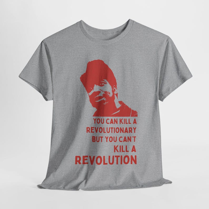 Fred Hampton Black Panther T-Shirt: Black Liberation Activist Tee Sport Grey