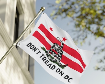 Don't Tread on DC Double Sided Flag, Free Washington DC Anti ICE Protest Banner