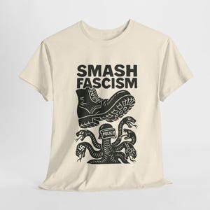 Smash Fascism Shirt, Anti Trump Shirt, Anti-Fascism Top, Resist Tee, Abolish ICE Shirt, Anti Racist Tee, F*ck Donald Trump Tee, Progressive Natural