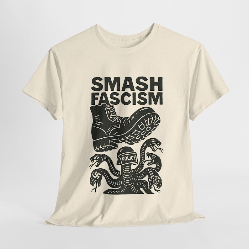 Smash Fascism Shirt, Anti Trump Shirt, Anti-Fascism Top, Resist Tee, Abolish ICE Shirt, Anti Racist Tee, F*ck Donald Trump Tee, Progressive Natural