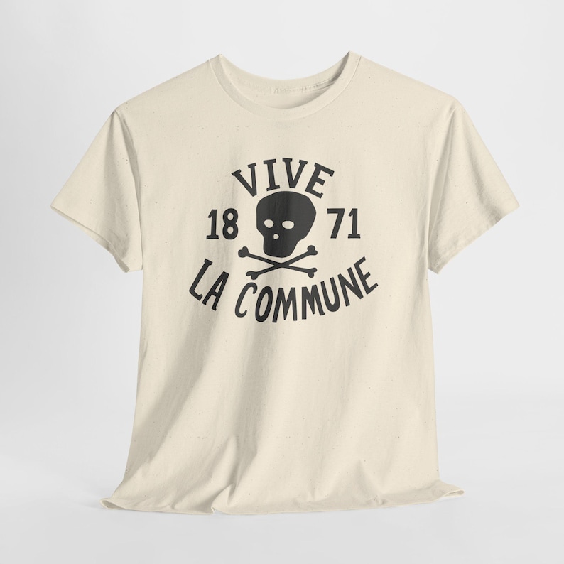 Paris Commune Historical Leftist T-Shirt, Vintage Socialist Propaganda Shirt, Retro Revolutionary Progressive Tee Natural