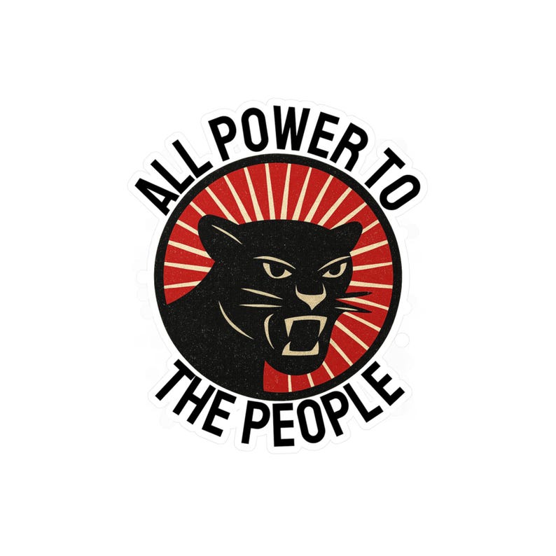 Adesivo in vinile "Tutto il potere al popolo" del Black Panther Party immagine 1