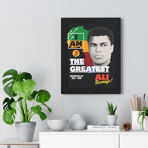 Muhammad Ali Vertical Poster, I Am the Greatest, Wall Art Print, Boxing Memorabilia, Athlete Home Decor, Sports Fan Gift