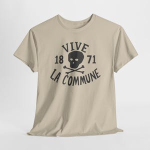 Paris Commune Historical Leftist T-Shirt, Vintage Socialist Propaganda Shirt, Retro Revolutionary Progressive Tee Sand