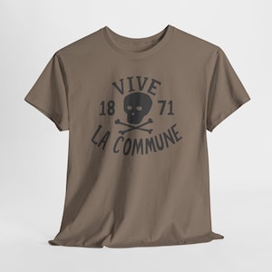 Paris Commune Historical Leftist T-Shirt, Vintage Socialist Propaganda Shirt, Retro Revolutionary Progressive Tee Brown Savana