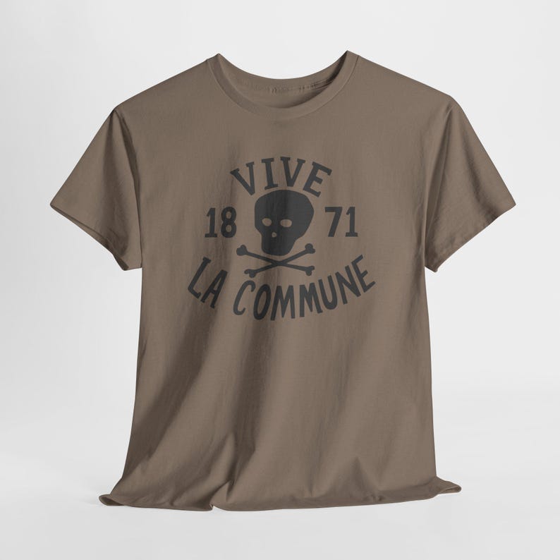 Paris Commune Historical Leftist T-Shirt, Vintage Socialist Propaganda Shirt, Retro Revolutionary Progressive Tee Brown Savana