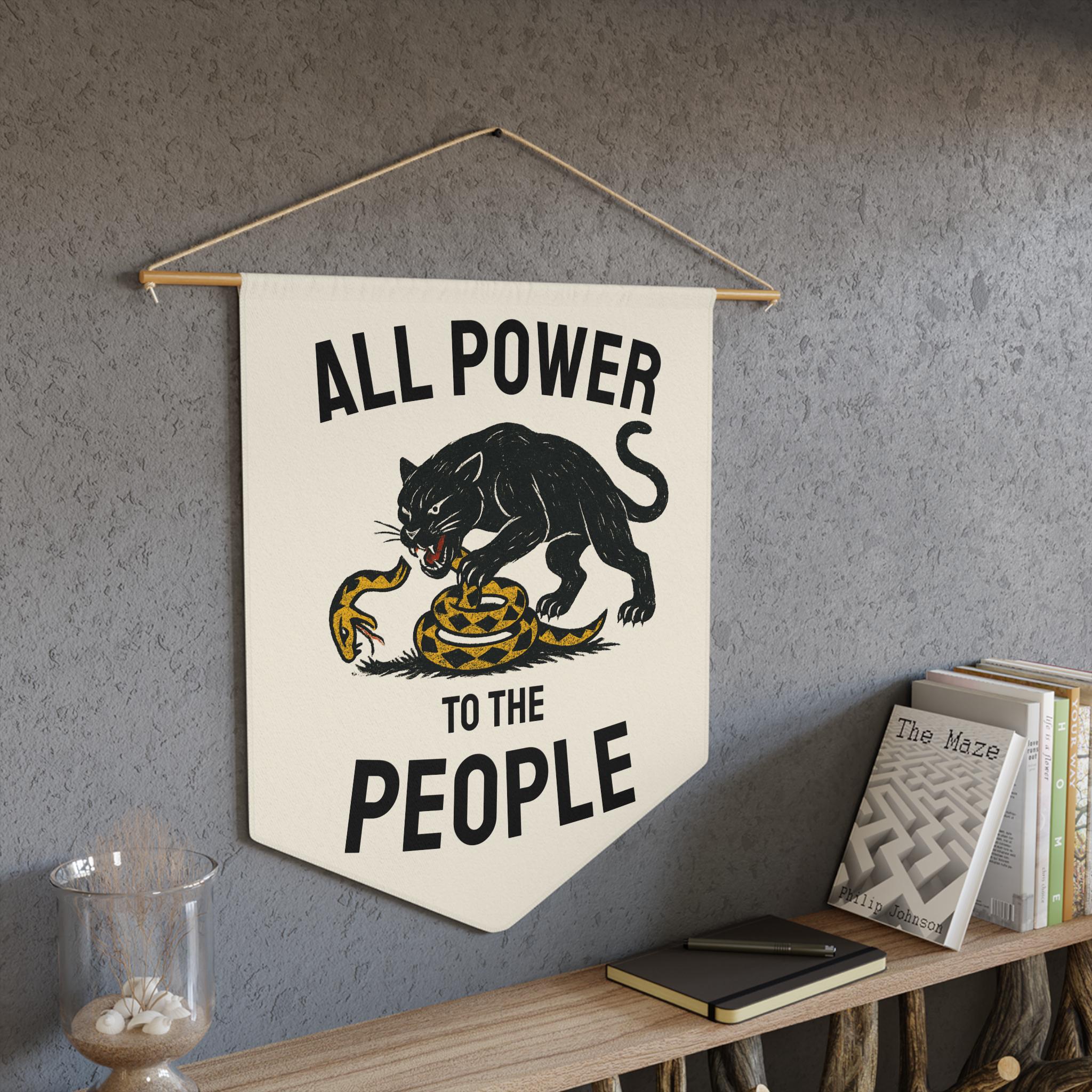 All Power to the People | Black Panther Party Illustration Pennant