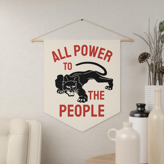 All Power to the People | Black Panther Party Illustration Pennant