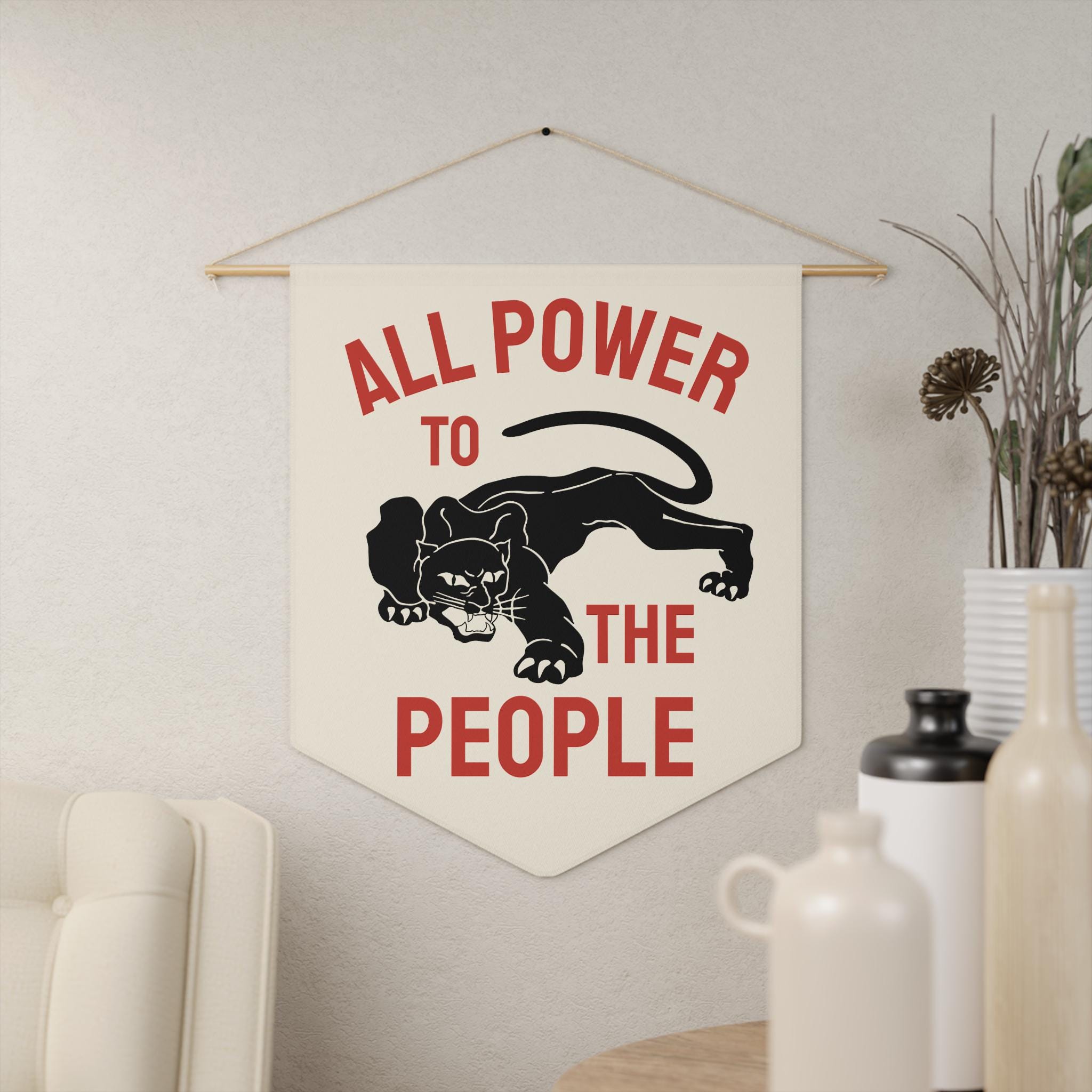 All Power to the People | Black Panther Party Illustration Pennant