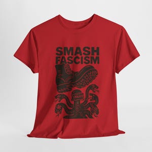Smash Fascism Shirt, Anti Trump Shirt, Anti-Fascism Top, Resist Tee, Abolish ICE Shirt, Anti Racist Tee, F*ck Donald Trump Tee, Progressive Red