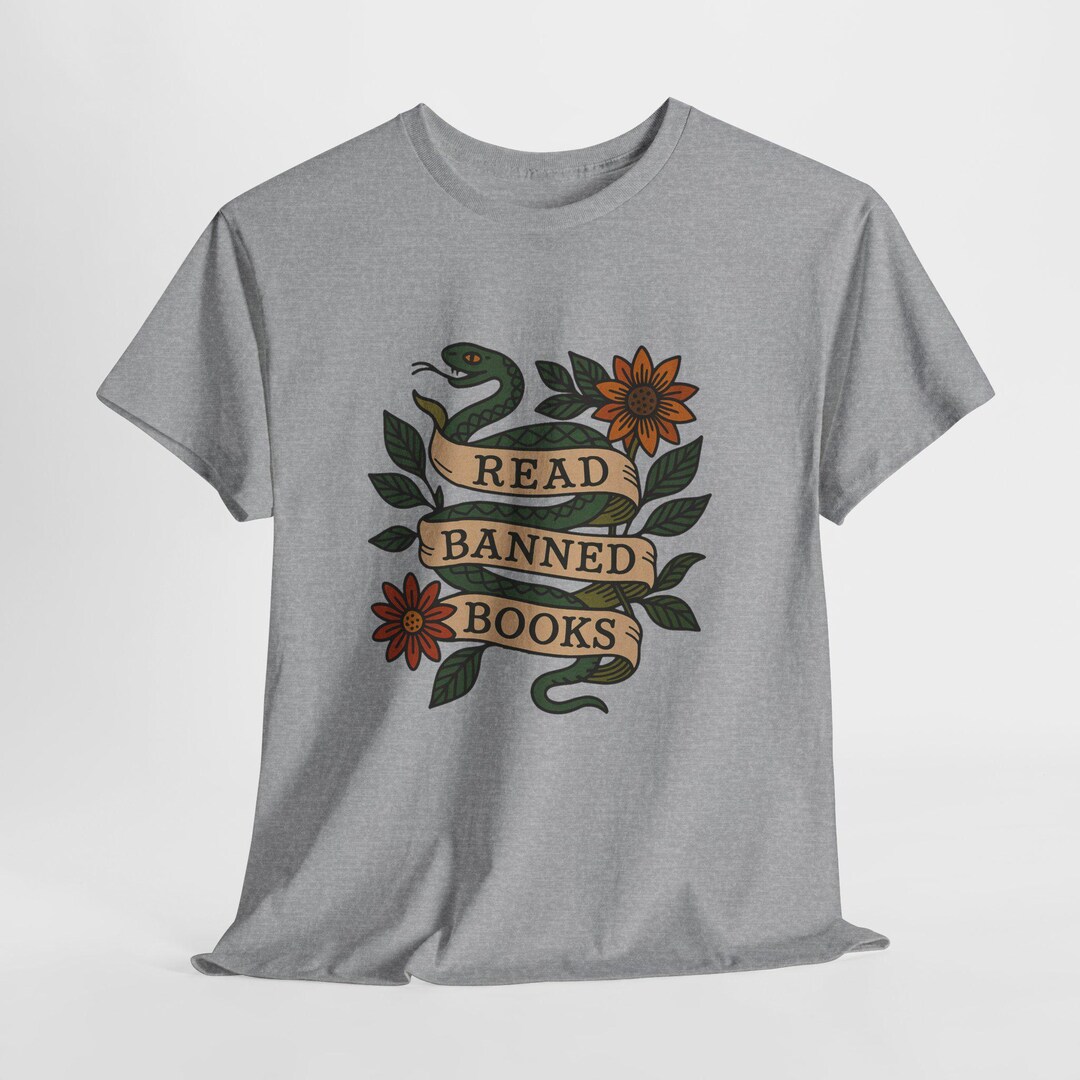 Read Banned Books T-shirt: Book Lover Snake Design - Etsy