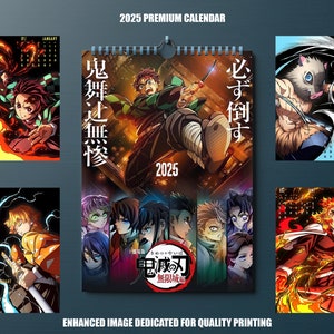 Anime Calendar 2025 Version 2 DEMON SLAYER digital and printable PDF (digital download only)