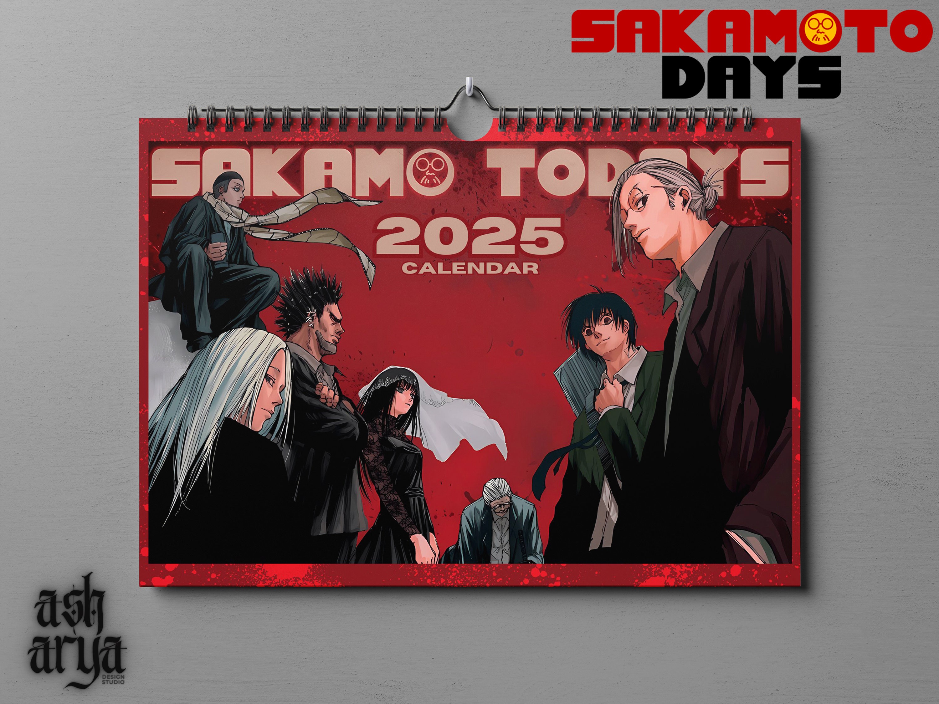 Anime Calendar 2025 SAKAMOTO DAYS Inspired Editable Anime Calendar 2025 SAKAMOTO DAYS Inspired Editable