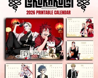 Gokurakugai Anime Calendar 2026: Manga Inspired Printable PDF