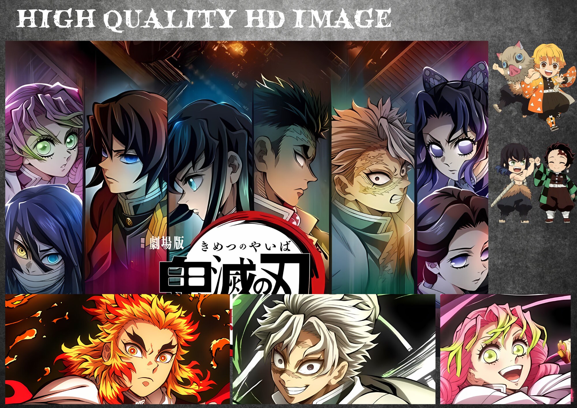 Anime Calendar 2025 Version 2 DEMON SLAYER Digital and Printable PDF