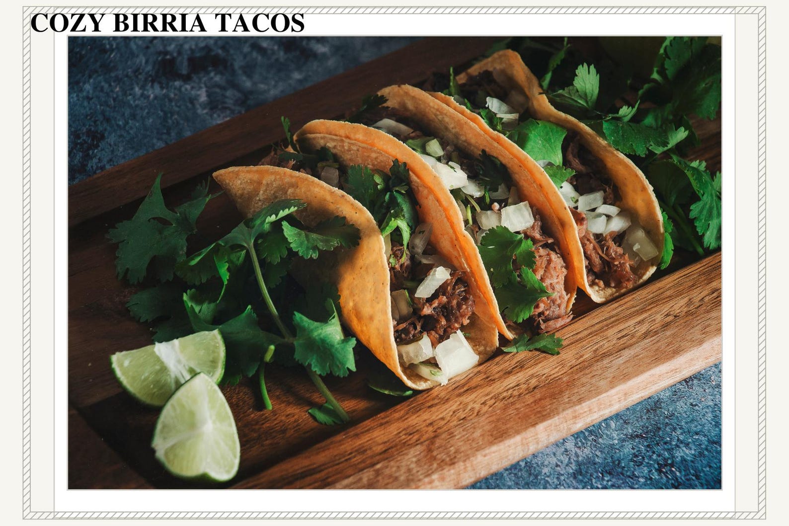 Cozy Birria Tacos Recipe Card - Etsy