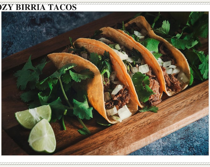 Cozy Birria Tacos Recipe Card - Etsy