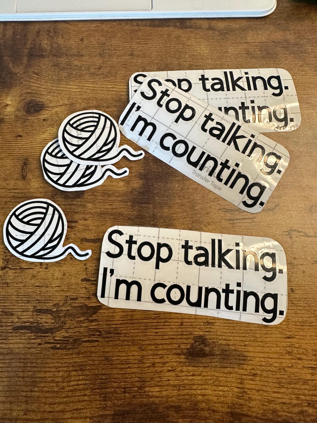 Stop Talking I’m Counting and Yarn Sticker - Etsy