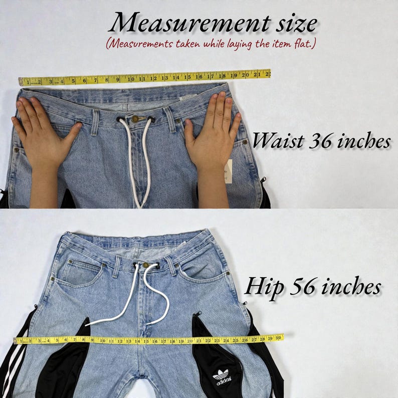 Patchwork Jogger Jeans – Upcycled Baggy Y2K Streetwear Denim, Handmade Festival Pants, Unisex Fit image 2