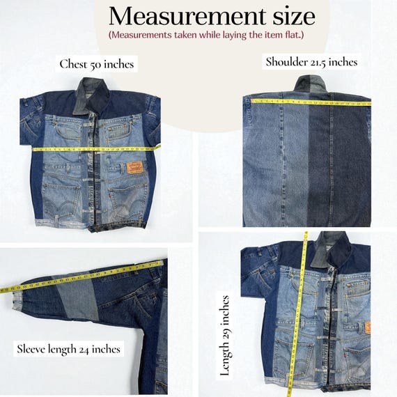 Handcrafted Upcycled Denim Patchwork Shacket – Re… - image 2