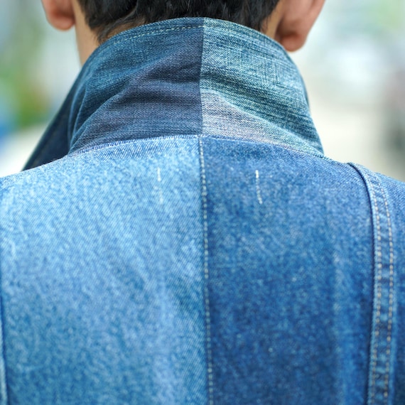 Handcrafted Upcycled Denim Patchwork Shacket – Re… - image 10