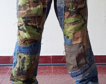 HUTONG Pantalones De Ezclilla Rectos De Oda Para Hobre Con Bolsillos