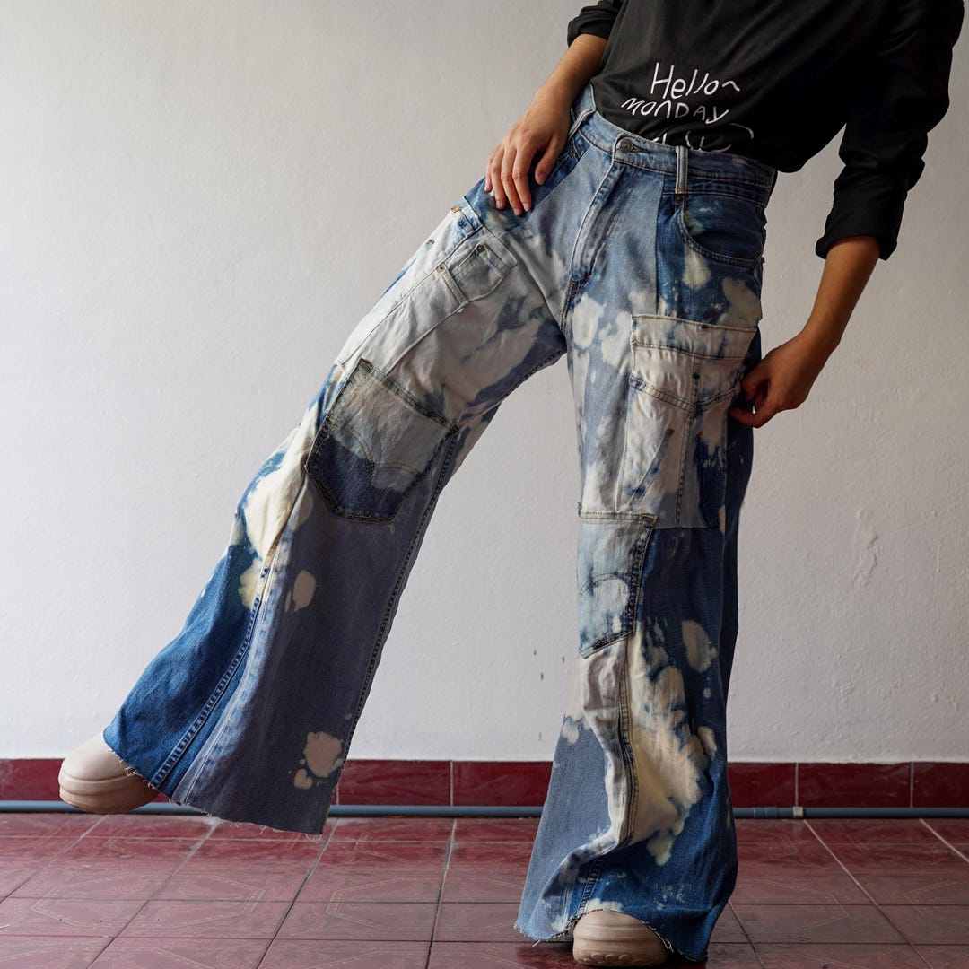 あまき。 aclent Pearl vintage jeans Pearlized High Rise Straight Jeans in Authentic Vintage Mid Wash