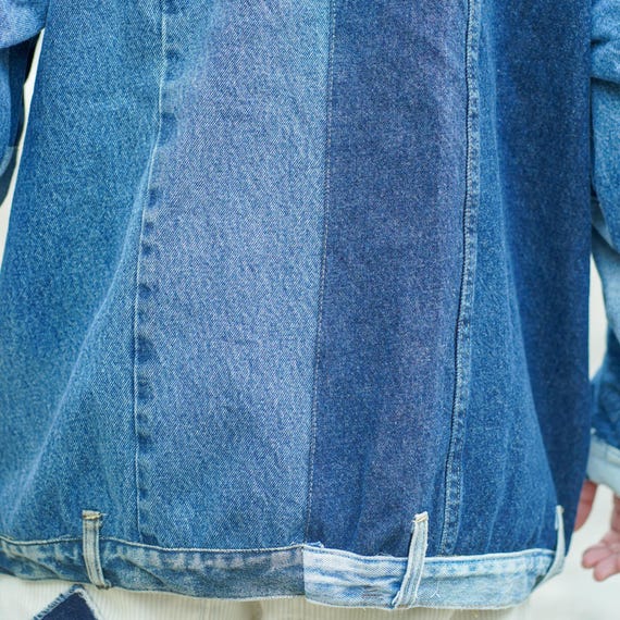 Handcrafted Upcycled Denim Patchwork Shacket – Re… - image 11